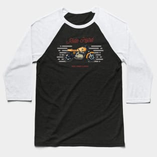 Retro Ride Hard Motorcycle Baseball T-Shirt